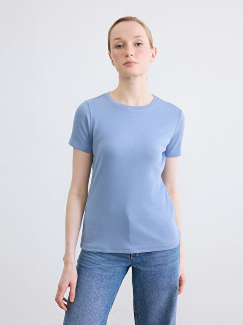 LC WAIKIKI Bisiklet Yaka Kadın Tişört - S6N375Z8-R0T