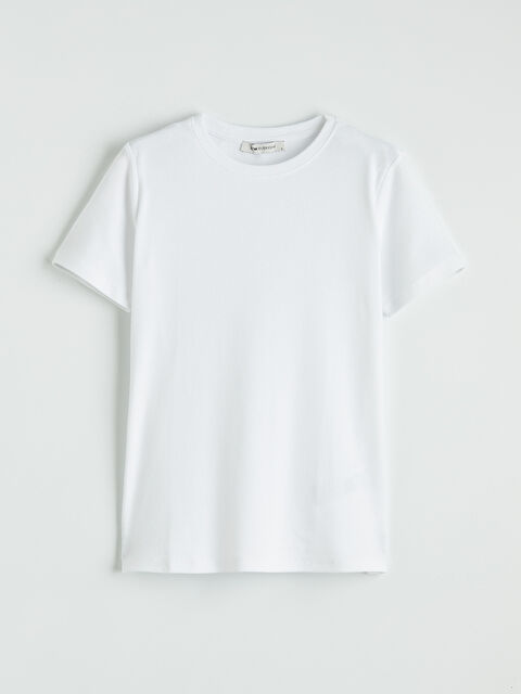 LC WAIKIKI Bisiklet Yaka Kadın Tişört - S6N375Z8-Q6K