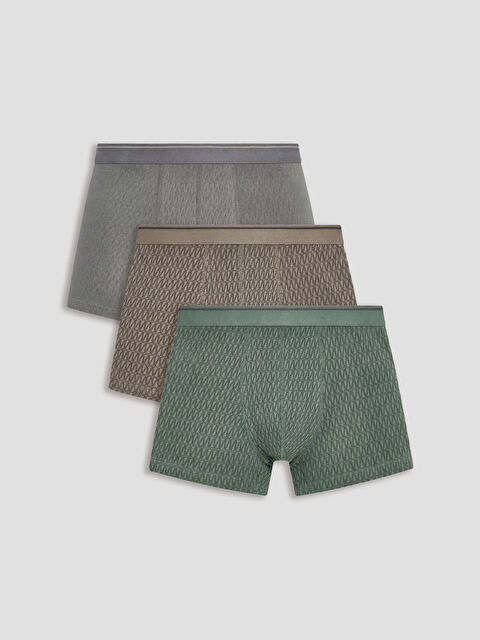 LC WAIKIKI Standart Kalıp Pamuklu Esnek Erkek Boxer 3'lü - S6N433Z8-LQB