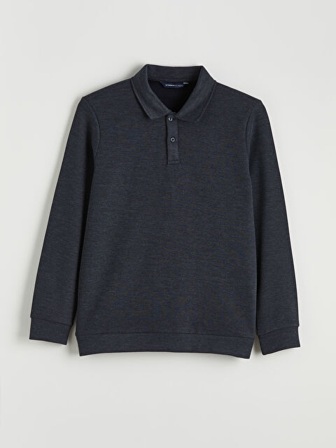 LCWAIKIKI Classic Polo Yaka Erkek Sweatshirt - S6N450Z8-D5E