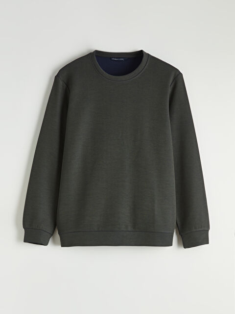 LCWAIKIKI Classic Bisiklet Yaka Erkek Sweatshirt - S6N451Z8-DLU