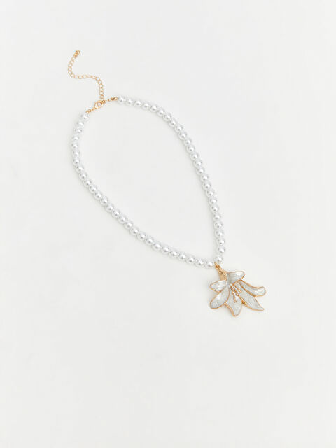 LCW ACCESSORIES Çiçek Figürlü Boncuklu Kadın Kolye - S6N485Z8-J5T