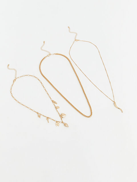 LCW JOY Kadın Zincir Kolye Seti 3'lü