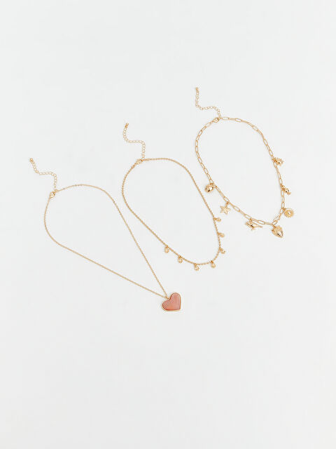LCW JOY Kadın Zincir Kolye Seti 3'lü