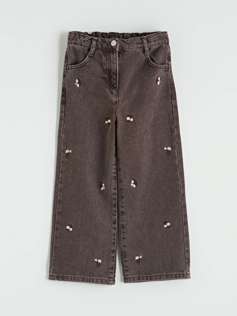 LCW Kids Beli Ayarlanabilir Lastikli Kız Çocuk Jean Pantolon - S6N515Z1-328