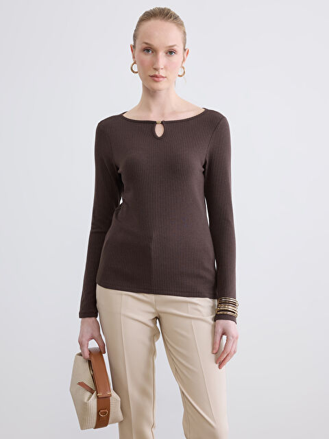 LCWAIKIKI Classic Bisiklet Yaka Kadın Body - S6N527Z8-HSK