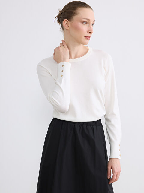 LCWAIKIKI Classic Bisiklet Yaka Kadın Triko Kazak	 - S6N639Z8-R9J