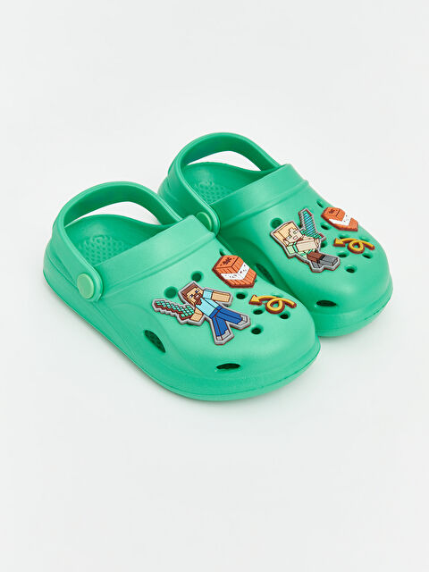 LCW STEPS Minecraft Baskılı Erkek Çocuk Plaj Sandaleti