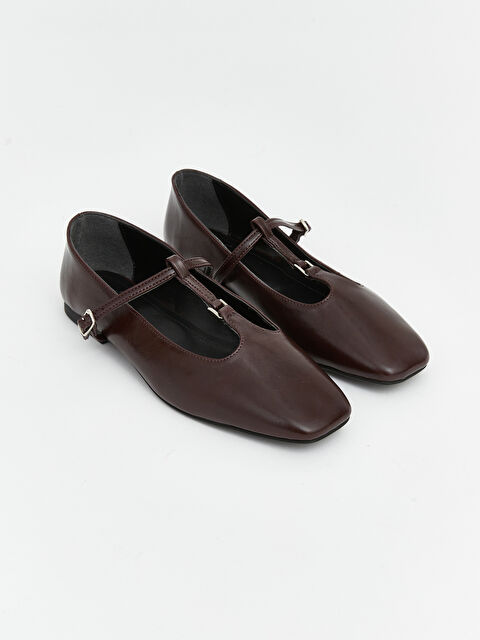 LCW STEPS Deri Görünümlü Kadın Babet - S6N669Z8-CWK