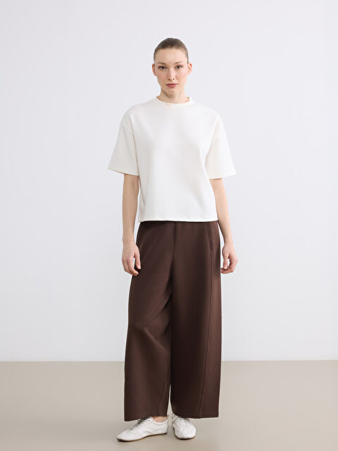 LCWAIKIKI Classic Beli Lastikli Soft Touch Kadın Eşofman Altı - S6N686Z8-R39