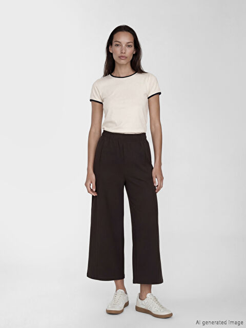 LCWAIKIKI Classic Beli Lastikli Soft Touch Kadın Eşofman Altı - S6N686Z8-HQT