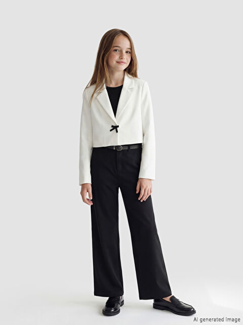 LCW Kids Wideleg Kız Çocuk Pantolon ve Kemer - S6N690Z4-CVL