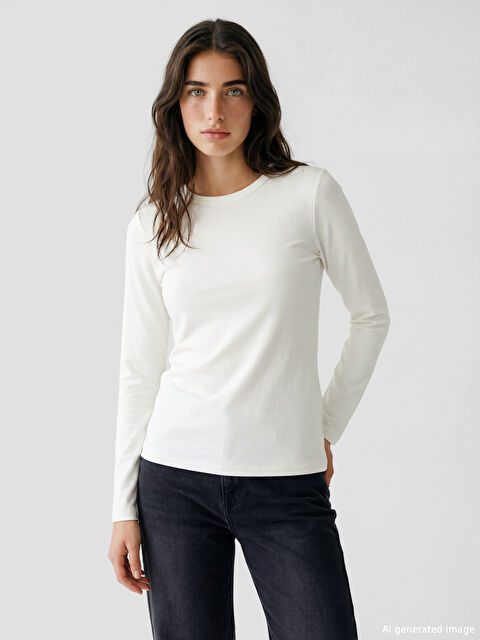 LCW Modest Bisiklet Yaka Kadın Body - S6N786Z8-R9J