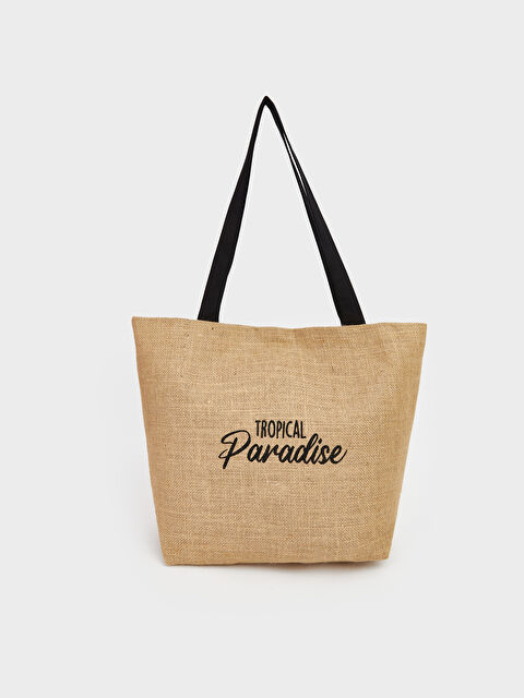 LCW ACCESSORIES Baskılı Kadın Bez Plaj Çantası - S6N795Z8-ZQG