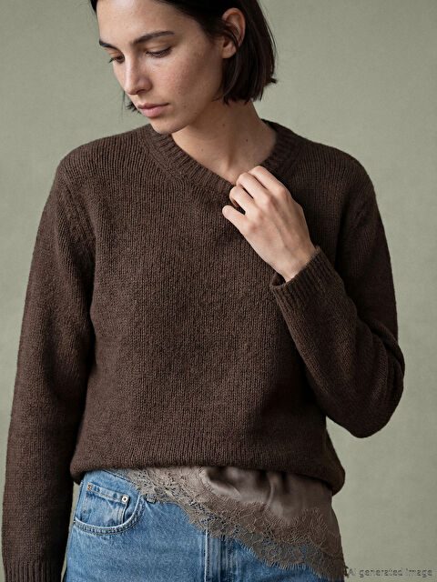 LCW Vision Bisiklet Yaka Kadın Triko Kazak - S6N880Z8-R39