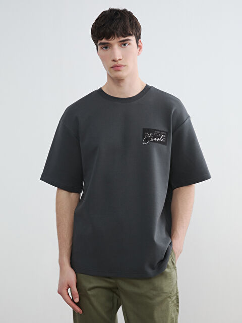 XSIDE Loose Fit NYC Baskılı Erkek Tişört - S6N885Z8-2WY