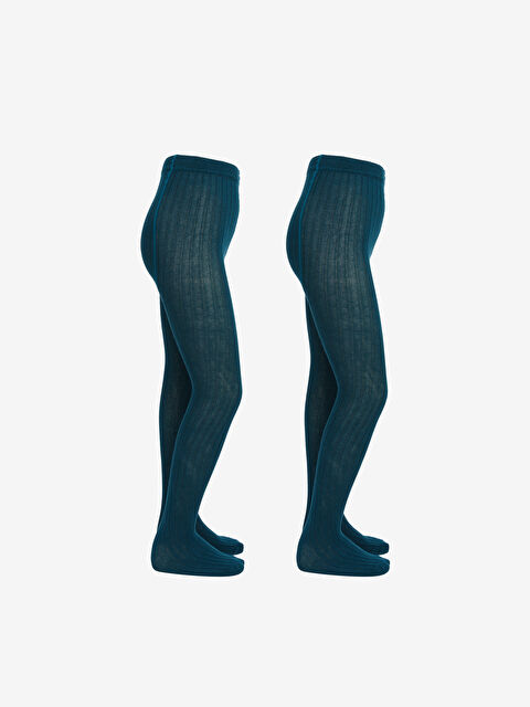 LCW ECO Fitilli Kız Çocuk Külotlu Çorap 2'li - S6N924Z4-M0T