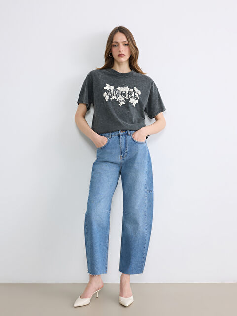 LCW Jeans Barrel Fit Kadın Jean Pantolon - S6N929Z8-507