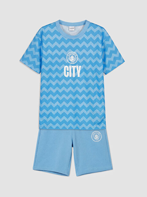 LCW Kids Manchester City Baskılı Erkek Çocuk Şortlu Takım