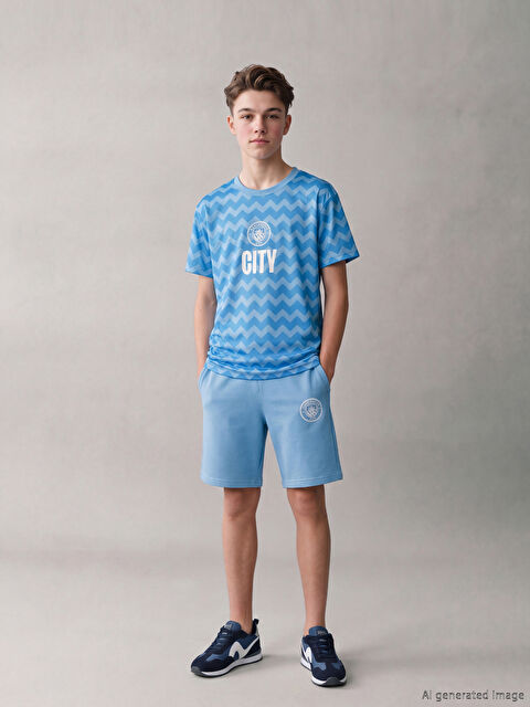 LCW Kids Manchester City Baskılı Erkek Çocuk Şortlu Takım