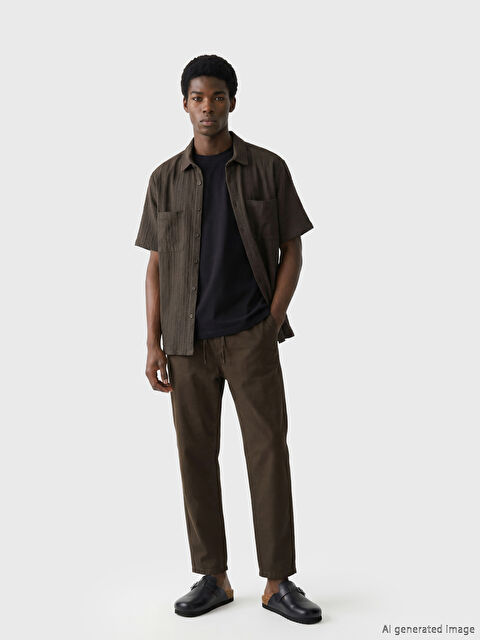 XSIDE Rahat Kalıp Bağcıklı Gabardin Erkek Pantolon