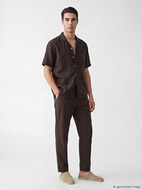 XSIDE Rahat Kalıp Bağcıklı Gabardin Erkek Pantolon