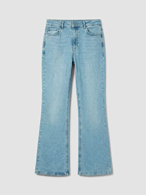 LCW Jeans Yüksek Bel Flare Kadın Jean Pantolon