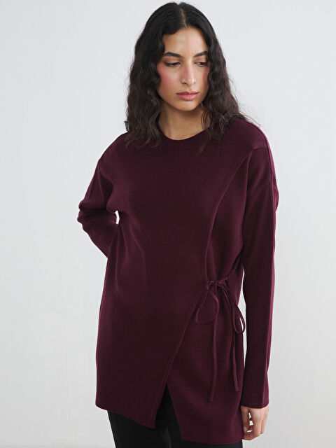 LCW Modest Bisiklet Yaka Kadın Triko Tunik - S6NA71Z8-DCL