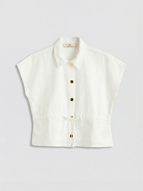 Natuvera Gömlek Yaka Kadın Yelek - S6NB00Z8-ZUX
