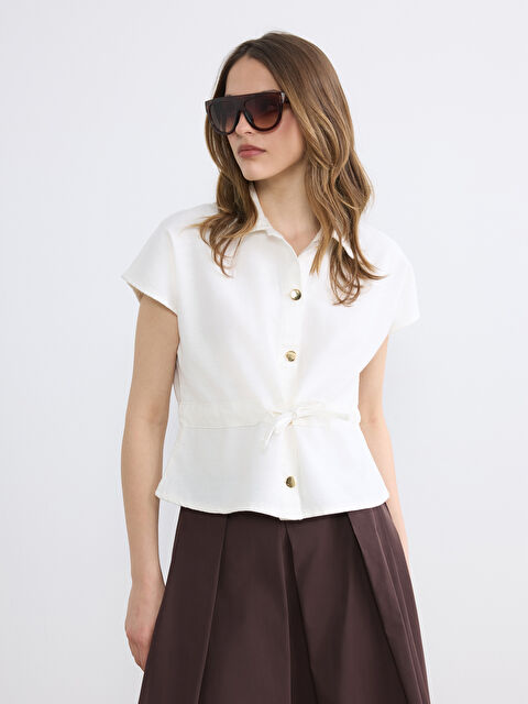 Natuvera Gömlek Yaka Kadın Yelek - S6NB00Z8-ZUX