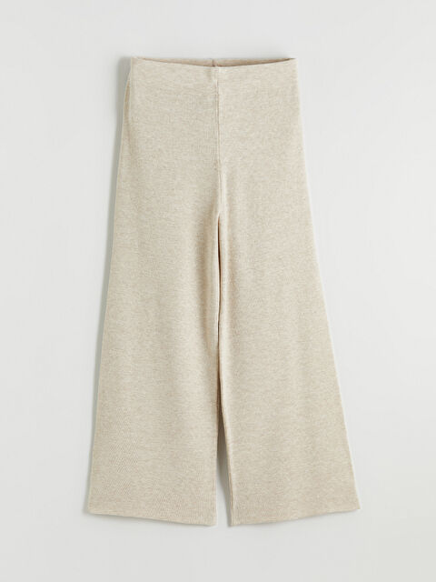 LCW Modest Beli Lastikli Geniş Paça Kadın Triko Pantolon - S6NB02Z8-D2Y