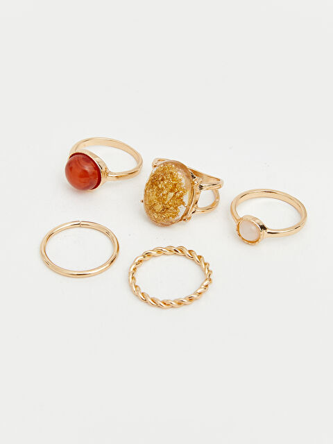 LCW ACCESSORIES Taşlı Kadın Yüzük Seti 5'li - S6NB18Z8-J5T