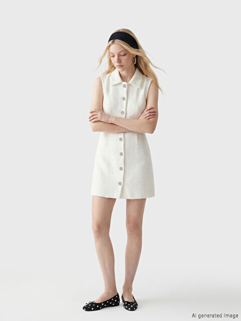 XSIDE Tüvit Mini Gömlek Elbise - S6NB56Z8-R9J