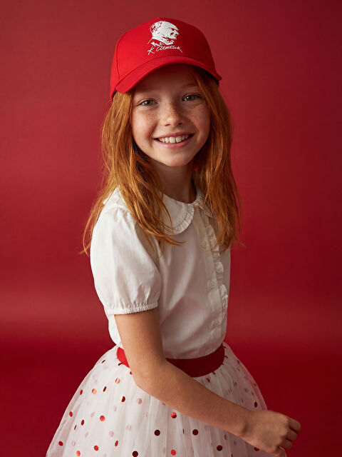 LCW Kids Fırfırlı Bebe Yaka Poplin Kız Çocuk Gömlek - S6NB72Z1-R9J