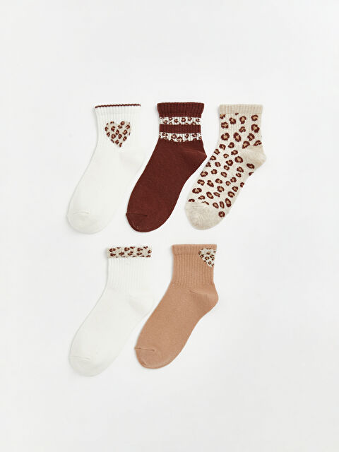 LCW Kids Desenli Kız Çocuk Soket Çorap 5'li - S6NB76Z4-FDU