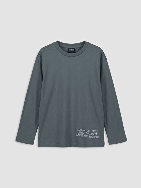 LC WAIKIKI Bisiklet Yaka Baskılı Kız Çocuk Tişört - S6NB95Z4-R17