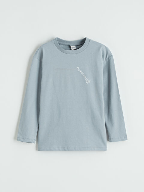 LC WAIKIKI Bisiklet Yaka Baskılı Kız Çocuk Tişört - S6NB95Z4-ZZ4