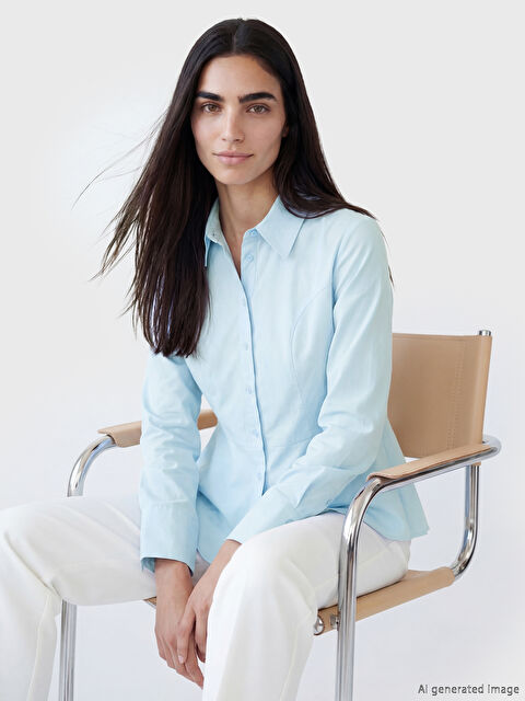 LCWAIKIKI Classic Poplin Kadın Gömlek - S6NC09Z8-1E7