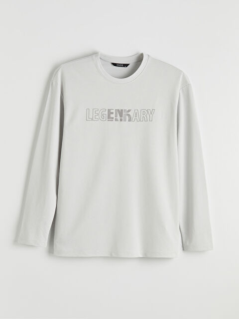 XSIDE Bisiklet Yaka Baskılı Erkek Sweatshirt - S6NC24Z8-FZS