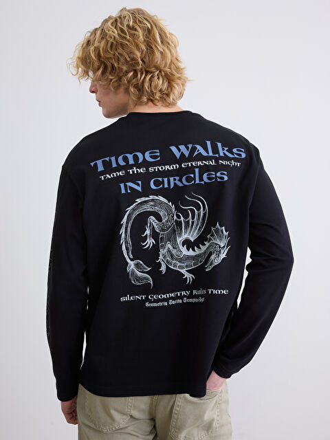 XSIDE Bisiklet Yaka Baskılı Erkek Tişört - S6NC28Z8-CVL