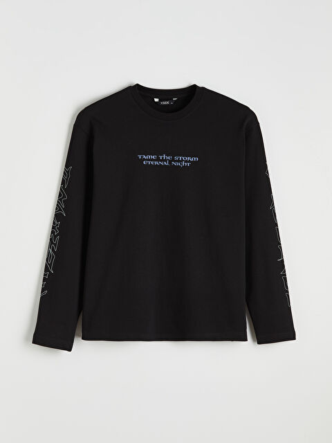 XSIDE Bisiklet Yaka Baskılı Erkek Tişört - S6NC28Z8-CVL