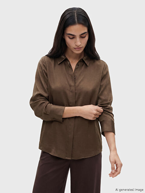 LCW STUDIO Modal Karışımlı Kadın Gömlek - S6NC68Z8-2SK