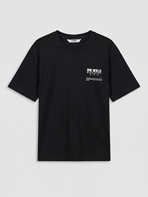 LCW Kids Bisiklet Yaka Baskılı Erkek Çocuk Tişört