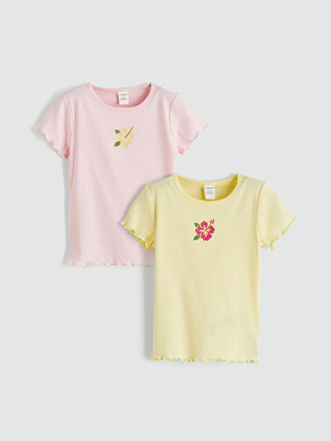 LCW ECO Baskılı Kız Bebek Tişört 2'li - S6ND05Z1-SAA