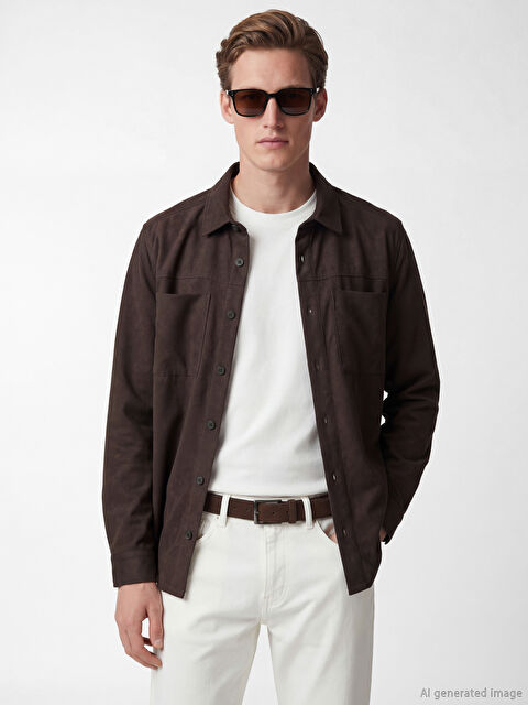 SOUTHBLUE Standart Kalıp Çift Cepli Erkek Gömlek