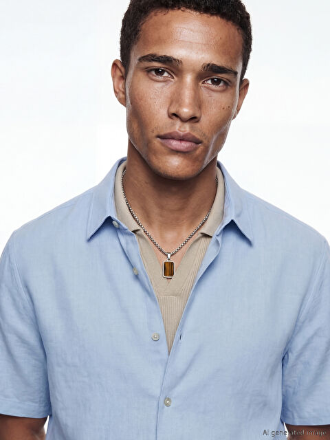 LCW ACCESSORIES Taşlı Erkek Zincir Kolye - S6ND17Z8-ZY1