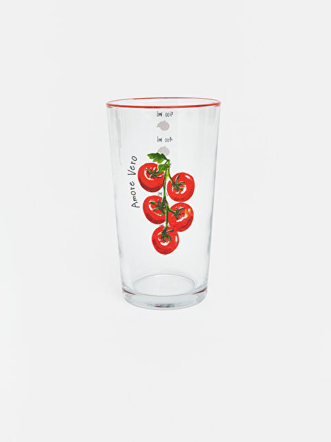 LCW HOME Domates Baskılı Cam Su Bardağı 570 ml - S6ND26Z8-F9C