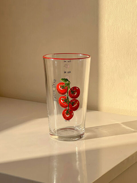 LCW HOME Domates Baskılı Cam Su Bardağı 570 ml