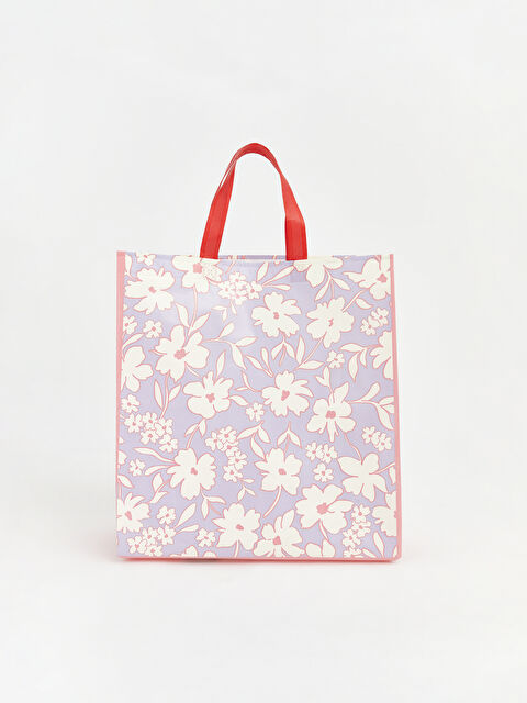 LC WAIKIKI Çiçek Desenli Kadın Alışveriş Çantası - S6ND27Z8-F9C
