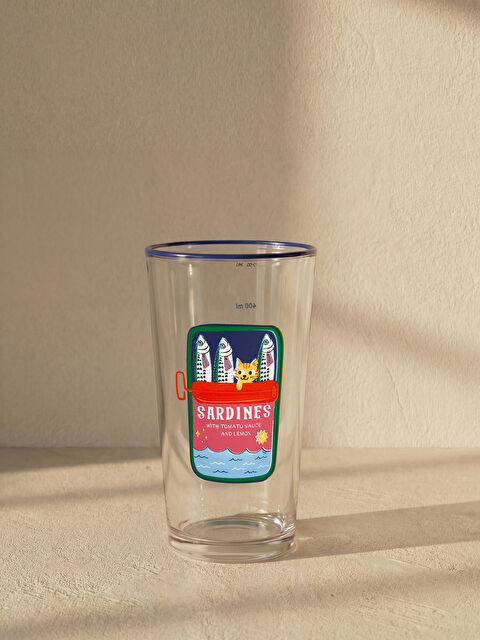 LCW HOME كوب زجاجي مطبوع 550 مل